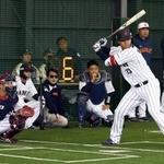 　ワールド・ベースボール・クラシックに出場した日本代表の練習で、投球間隔の時間を制限するため設置された「ピッチクロック」の表示＝２月、宮崎