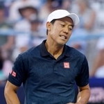 　テニスのムバダラＤＣオープンの男子シングルス２回戦で厳しい表情を見せる錦織圭＝ワシントン（ゲッティ＝共同）