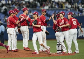 　オリックスに勝利した楽天ナイン＝京セラドーム