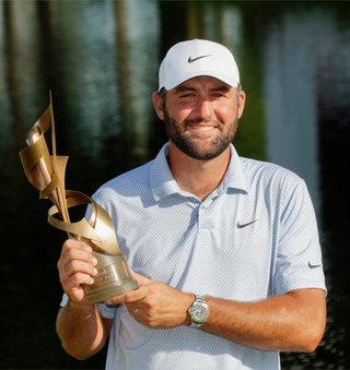 　通算１７アンダーで優勝したスコッティ・シェフラー＝ＴＰＣサウスウインド（共同）