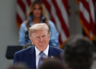 　トランプ米大統領＝２０日、ワシントン（ゲッティ＝共同）