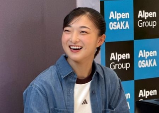 　大阪市内でトークショーを行った坂本花織さん＝２３日午前
