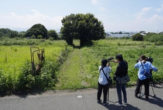 　清水刹那さん倒れていた現場付近＝２４日、相模原市中央区