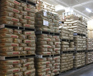 　神奈川県内の倉庫に保管された政府備蓄米＝２０２５年５月