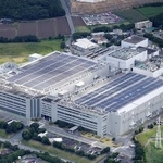 　熊本県菊陽町にあるソニーセミコンダクタマニュファクチャリングの工場＝７月２９日午後（共同通信社ヘリから）