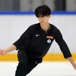 　全日本ジュニア合宿で練習する西野太翔＝関空アイスアリーナ