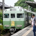 　２０２９年４月に新可児-御嵩間の廃止が正式決定した名鉄広見線＝３日午前、岐阜県御嵩町の御嵩駅