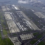 　羽田空港（共同通信社ヘリから）