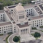 　国会議事堂（共同通信社ヘリから）