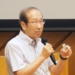 　日本学術会議の臨時総会で講演する北川進京都大特別教授＝７日午前、東京都港区