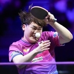 　男子シングルス準々決勝でプレーする松島輝空＝横浜ＢＵＮＴＡＩ
