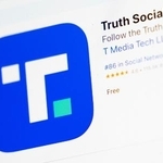　トランプ米大統領が創設した交流サイト（ＳＮＳ）「トゥルース・ソーシャル」のアプリ＝２０２４年３月（ＡＰ＝共同）