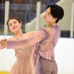 　アイスダンス・ＲＤ　演技する紀平梨花（左）、西山真瑚組＝ウォータールー（共同）