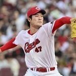　阪神戦に先発した広島・斉藤優＝マツダ