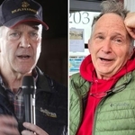 　共和党の現職ダン・サリバン氏（左）と新人のダン・サリバン氏（ＡＰ＝共同）