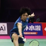 　女子シングルス２回戦　マレーシア選手と対戦する山口茜＝ニューデリー（ロイター＝共同）