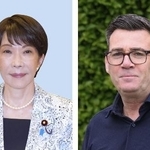 　高市早苗首相、英国のバーナム首相（ゲッティ＝共同）　