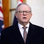 　オーストラリアのアルバニージー首相＝１９日、キャンベラ（ゲッティ＝共同）