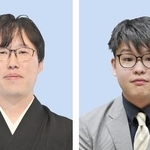 　左から井山裕太碁聖、佐田篤史七段