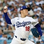 　パイレーツ戦に先発したドジャース・山本＝ロサンゼルス（共同）
