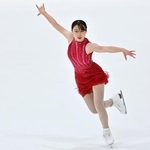 　ジュニア女子フリー　演技する金沢純禾＝東京辰巳アイスアリーナ