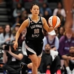 　ＷＮＢＡ・テンポ戦に出場したエースズの山本麻衣＝２３日、バンクーバー（ＮＢＡＥ提供・ゲッティ＝共同）