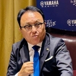 　取材に応じるヤマハ発動機の設楽元文社長＝２７日、インド・チェンナイ（共同）