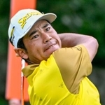 　最終ラウンド、３番でティーショットを放つ松山英樹。通算５アンダーで２１位＝イーストレークＧＣ（共同）