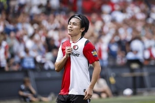 　フェイエノールト所属時の上田綺世＝１６日、ロッテルダム（ゲッティ＝共同）