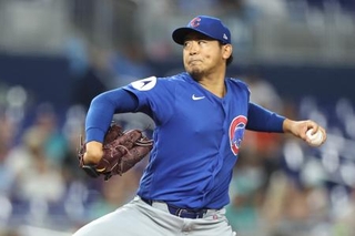 　マーリンズ戦に先発したカブス・今永＝マイアミ（ゲッティ＝共同）