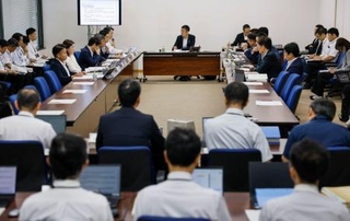 　「大阪都構想」の制度案を作る大阪府と市の法定協議会＝９日午前、大阪市役所