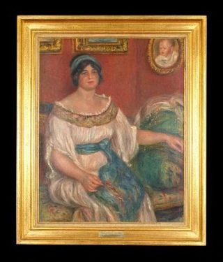　盗まれた「コロンナ・ロマーノ夫人の肖像」＝８日、フランス南部カーニュシュルメール（ルノワール美術館提供、ロイター＝共同）