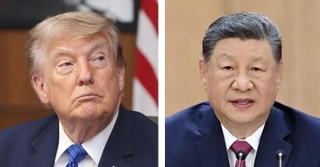 　トランプ米大統領（ゲッティ＝共同）、中国の習近平国家主席（新華社＝共同）