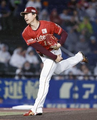 　ロッテ戦に先発した楽天・荘司＝ＺＯＺＯマリン
