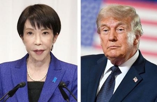 　高市早苗首相、トランプ米大統領（ゲッティ＝共同）
