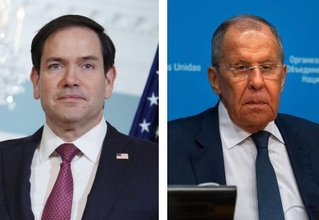 　ルビオ米国務長官、ロシアのラブロフ外相（いずれもゲッティ＝共同）