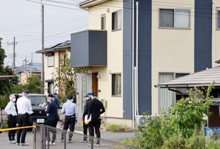 　事件があった群馬県太田市の現場付近＝２５日午後