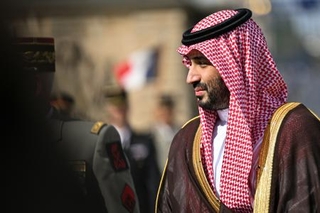 　サウジアラビアのムハンマド皇太子＝８月２４日、パリ（ＡＰ＝共同）