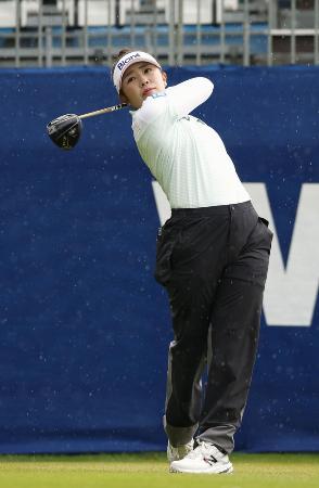 　アーカンソー選手権最終ラウンド、８位の山下美夢有＝２７日、ピナクルＣＣ（共同）