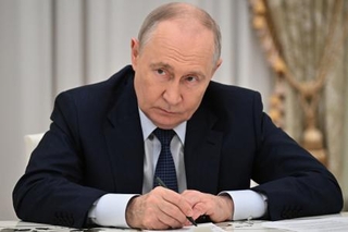 　ロシアのプーチン大統領＝２８日、モスクワ（ＡＰ＝共同）