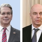 　ベセント米財務長官、ロシアのシルアノフ財務相（タス＝共同）