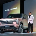 　初公開された三菱自動車の新型「パジェロ」＝２日午後、東京都港区
