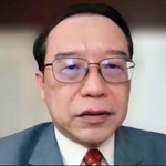 　オンラインで取材に応じるタイ「国民党」のアヌソン・タマジャイ議員＝１日（共同）