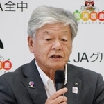 　記者会見するＪＡ全中の神農佳人会長＝３日午後、東京・大手町
