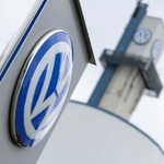 　ドイツ自動車大手フォルクスワーゲン（ＶＷ）のロゴ