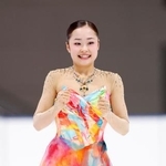 　女子フリーの演技を終え、笑顔の島田麻央。ＳＰ２位から逆転優勝した＝田中貴金属アイスアリーナ