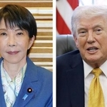 　　高市早苗首相、トランプ米大統領（ゲッティ＝共同）