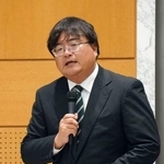　フォーラムで取り調べの在り方について語る端将一郎弁護士＝８日午後、東京都千代田区