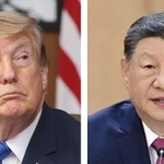 　トランプ米大統領（ゲッティ＝共同）、中国の習近平国家主席（新華社＝共同）