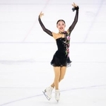 　フィギュアスケートのジュニア・グランプリ（ＧＰ）シリーズのトルコ大会で、女子ショートプログラム（ＳＰ）首位となった岡田芽依＝１７日、アンカラ（国際スケート連盟提供・ゲッティ＝共同）